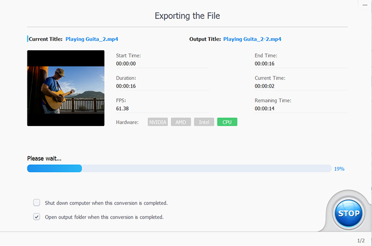 VideoProc Removes Background Noise - Step 3