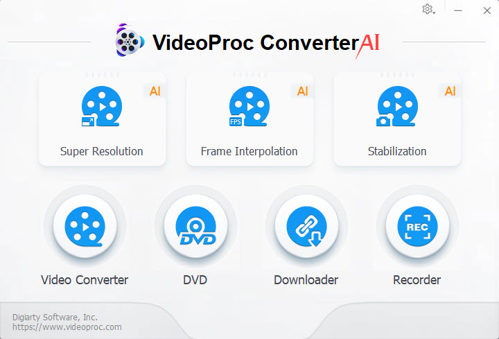 VideoProc Converter Main Interface