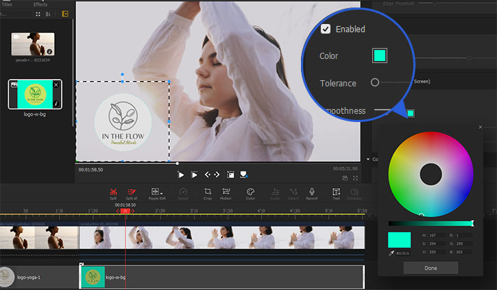 Add Logo and Chroma Keying to Remove Background