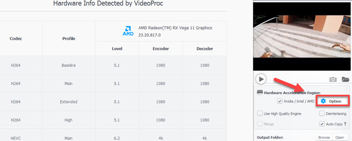 Hardware Accleration for 4K Video Stabilization - VideoProc Converter