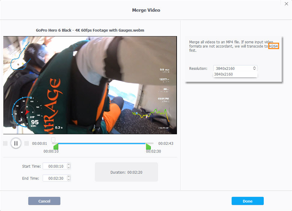 Merge All Split GoPro Footages in VideoProc