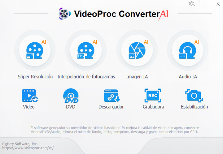 MP4 a MOV con VideoProc Converter AI - Paso 1