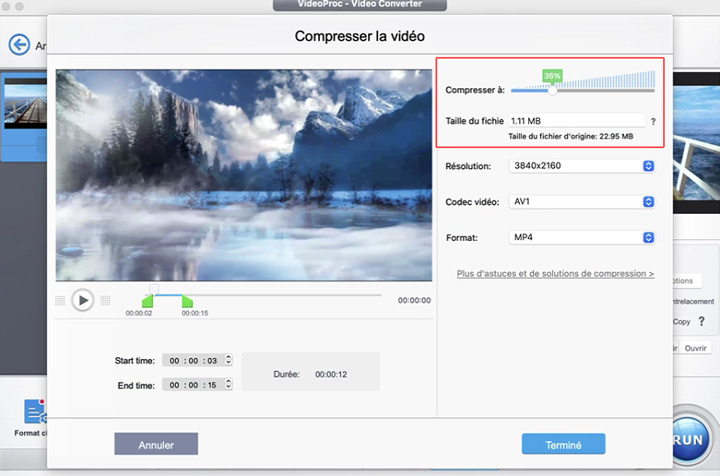 Compresser un fichier MOV Étape 2