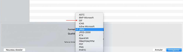 Convertir MOV en GIF avec Aperçu