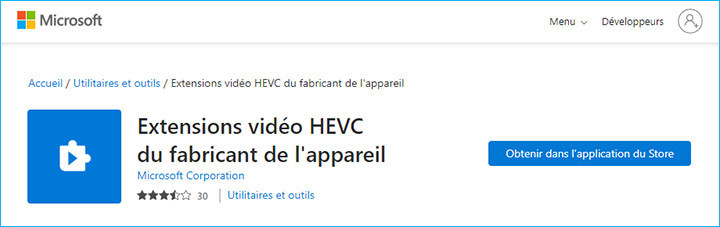 codec hevc gratuit windows 10