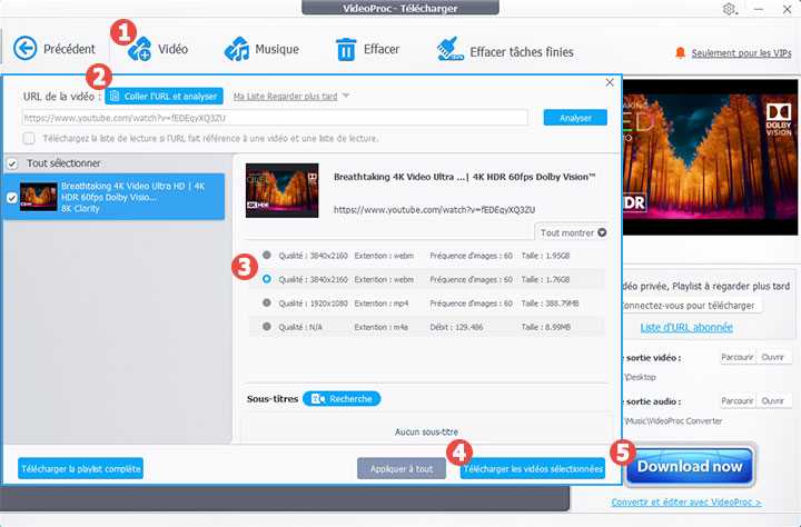 Enregistrez la vidéo YouTube avec VideoProc Converter AI