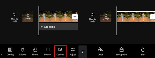 Add Canvas in CapCut
