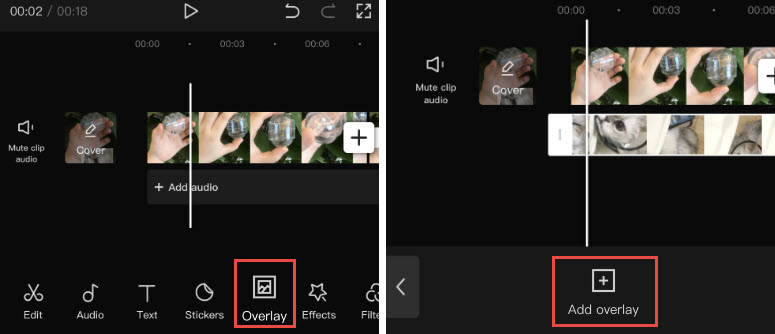 Add Overlays in CapCut