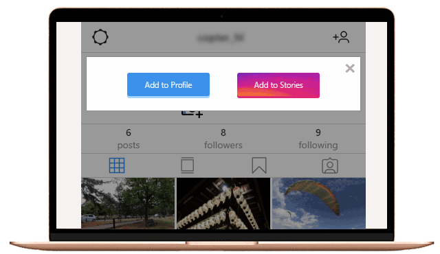 how to add a post on instagram from macbook