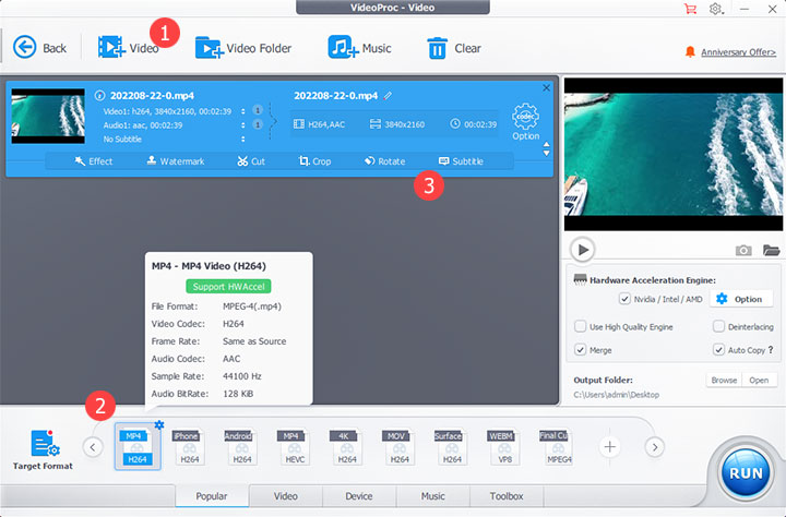 change subtitle encoding universal videoproc