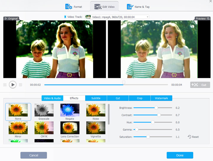 Correct Color for VHS Footage