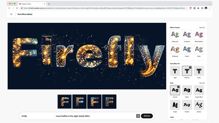 Adobe Firefly Text-to-Image Generation