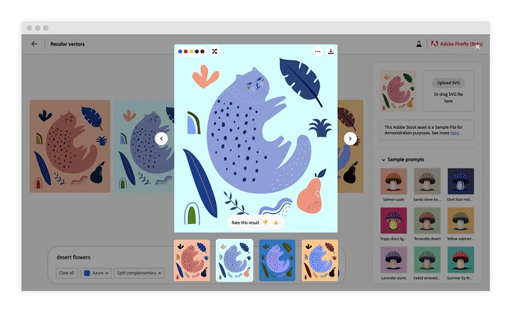 Adobe Firefly Vector Generation