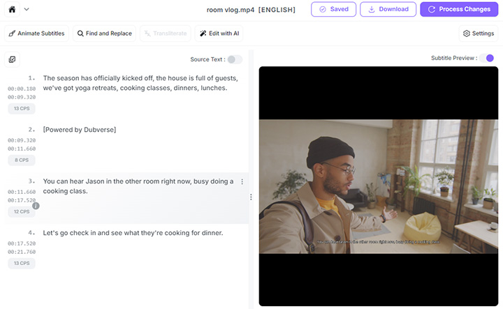 AI Subtitle Generator - Dubverse