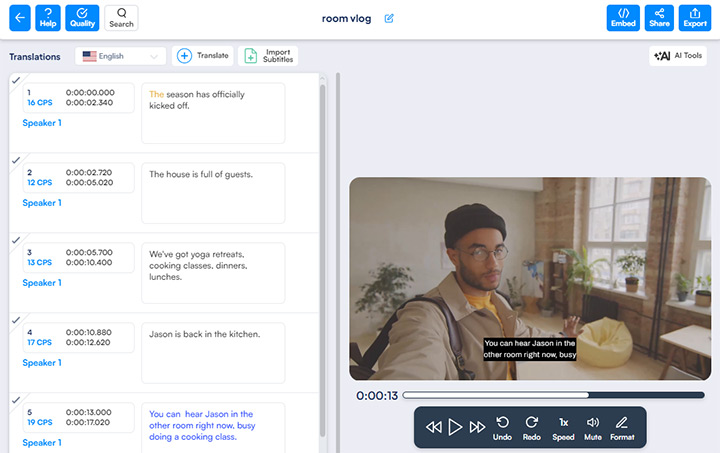 AI Subtitle Generator - Maestra