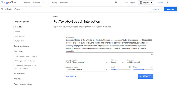 Best Text to Speech AI - Google Text-to-Speech