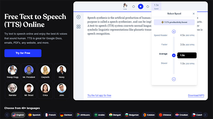 Best Text to Speech AI - Speechify