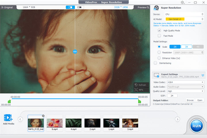 VideoProc Converter AI video upscaler