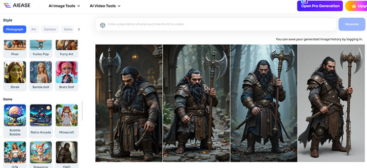 AIEASE DnD Character Generator