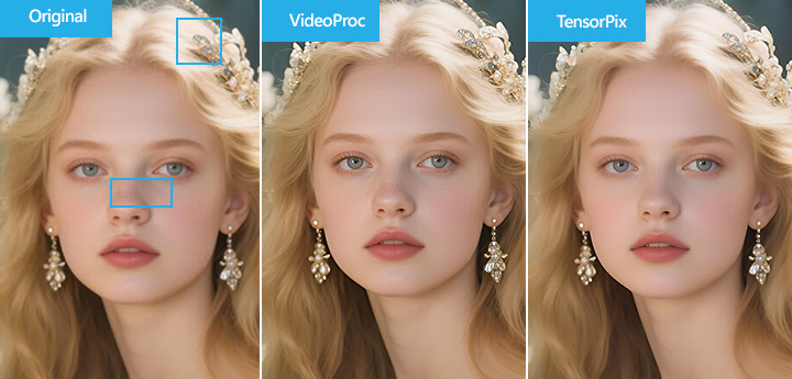 Footage Upscale and Enhance Comparison