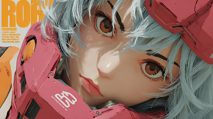 Enlarged Anime Image