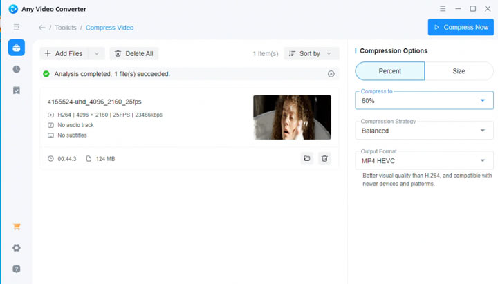 Any Video Converter Video Compression Test