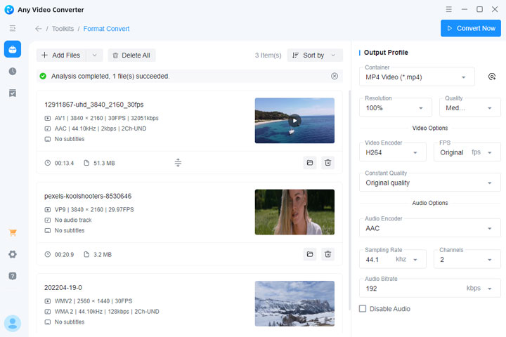 Any Video Converter Free Conversion Test