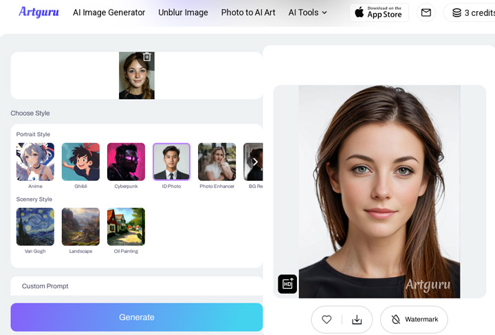 Artguru Profile Picture Generator Test Result