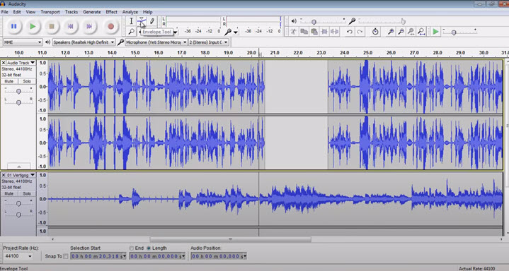 audacity audio editor for pc