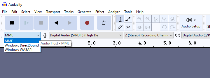 audacity not recording mac