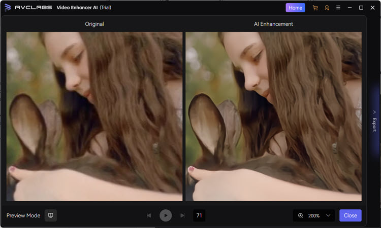 Avclabs Enhance Preview Compare
