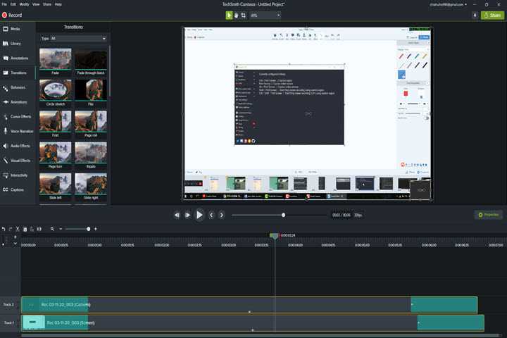 camtasia video editing