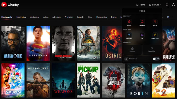 Fmovies Alterantive - Cineby