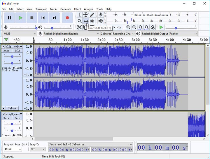 edit m4a files audacity