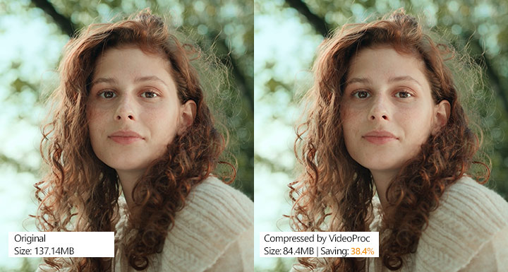 Compress Video without Quality Loss via VideoProc Before and After 1