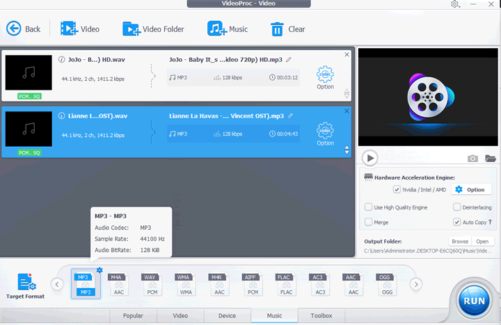 VideoProc WAV Compressor