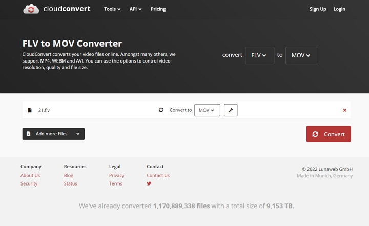 How to Convert FLV to MOV with CloudConvert