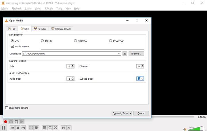 Convert IFO to MP4 with VLC