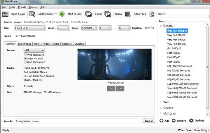 convert amazon video to mp4 handbrake