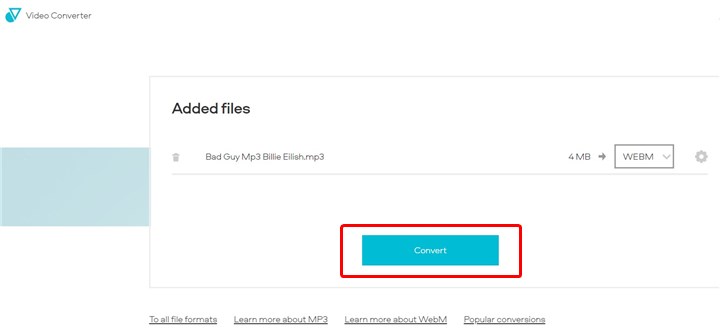 How to Convert MP3 to WEBM with VideoConverter