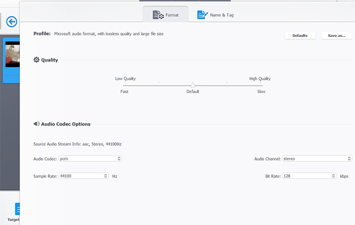 Customize the Output Settings of Audio