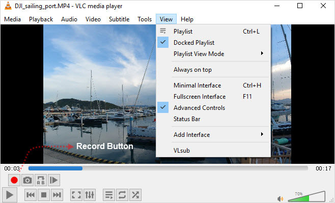 cut video vlc player