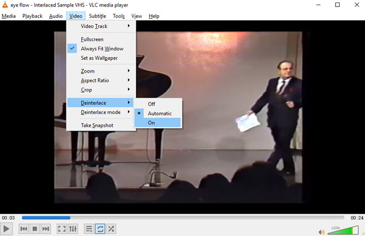 videoproc deinterlacing