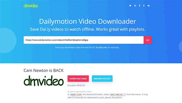 dailymotion download chrome