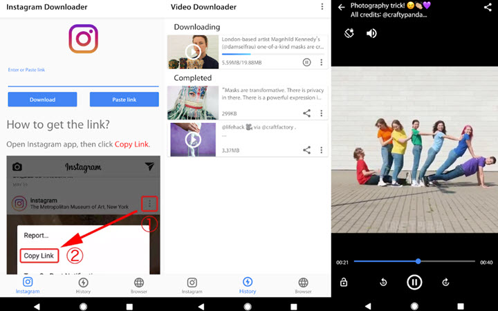 app to download instagram videos on android