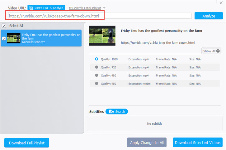 Free Rumble Video Downloader - VideoProc