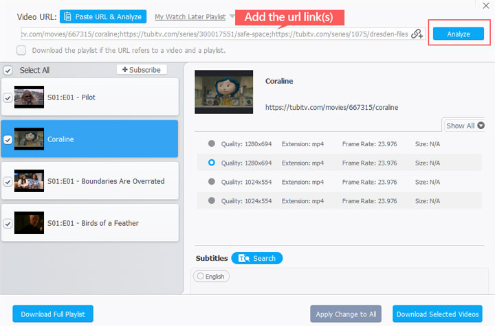 Download Tubi Video via VideoProc Converter AI