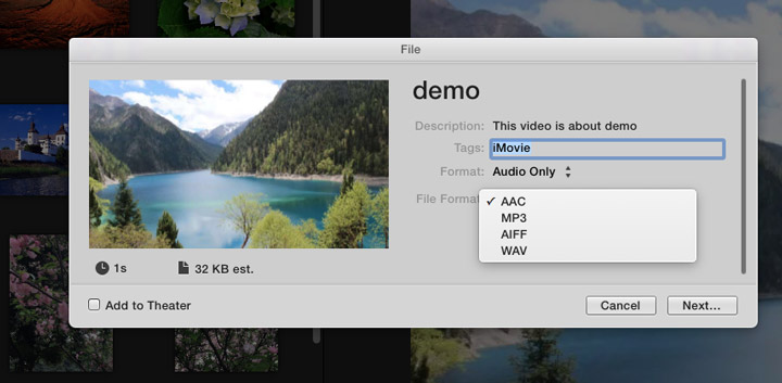 how to extract audio from video imovie and garageband