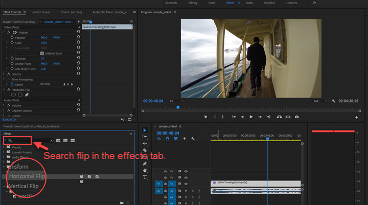 premiere pro rotate video