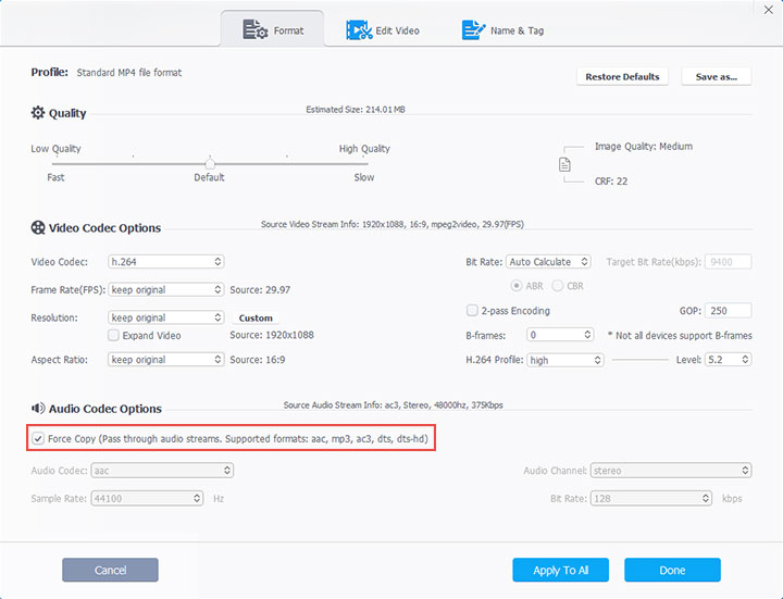 videoproc force copy